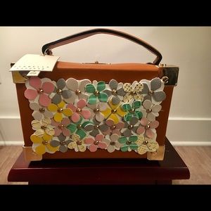 Floral Appliqué Handbag-never worn with tags on